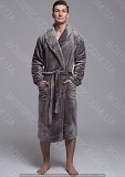 Чоловічий сірий халат велсофт (90054) (арт. 1202) Кривой Рог