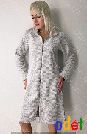 Жіночий домашній халат на блискавці із м'якого велcофту "Assorty" (90203) (арт. 1634) Кривой Рог - изображение 1