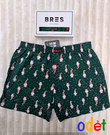 Чоловічі зелені сімейні труси з малюнком гномів ТМ "BRES" (арт. MBXK 307/01/140) Кривой Рог - изображение 1