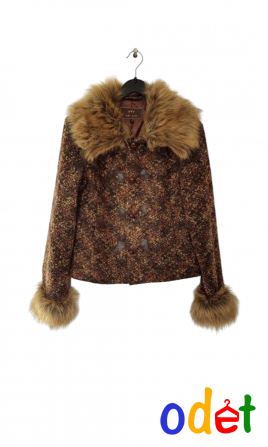 Per una пальто манто жіноче з хутром marks and spencer коричневе куртка кофта накидка піджак букле Киев - изображение 1