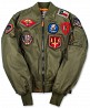Бомбер Top Gun MA-1 Nylon Bomber Jacket with Patches (оливковий) Черновцы