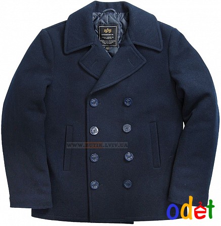 Пальто бушлат Navy Pea Coat Alpha Industries (синє) Ивано-Франковск - изображение 1