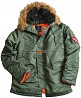 Куртка аляска N-3B Slim Fit Parka Alpha Industries (оливкова) Кривой Рог