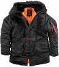 Куртка аляска Slim Fit N-3B Parka Alpha Industries (чорна) Луцк