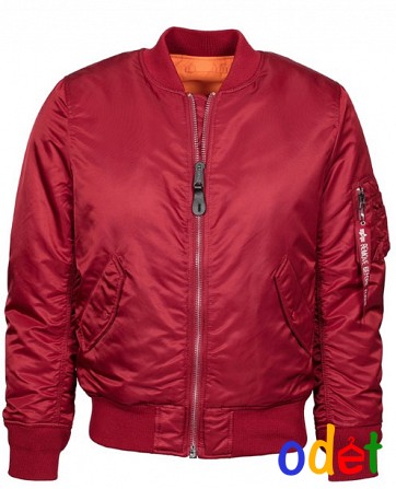 Жіноча куртка бомбер MA-1 W Flight Jacket Alpha Industries (червона) Луцк - изображение 1