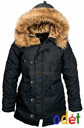 Зимова жіноча куртка аляска Altitude W Parka Alpha Industries (чорна) Киев - изображение 1