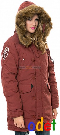 Зимова жіноча куртка аляска Altitude W Parka Alpha Industries (червона охра) Луцк - изображение 1
