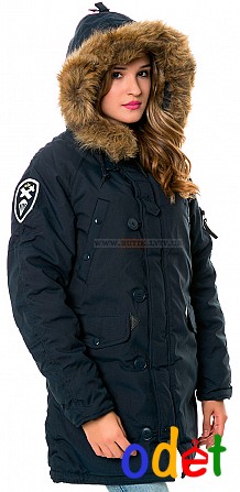 Зимова жіноча куртка аляска Altitude W Parka Alpha Industries (синя) Ивано-Франковск - изображение 1