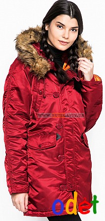Зимова жіноча куртка аляска N-3B W Parka Alpha Industries (Commander Red) Киев - изображение 1
