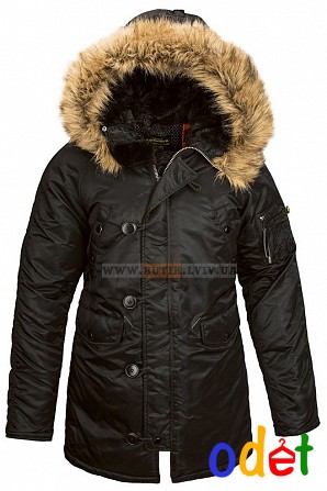 Зимова жіноча куртка аляска N-3B W Parka Alpha Industries (чорна) Львов - изображение 1