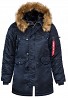 Зимова жіноча куртка аляска N-3B W Parka Alpha Industries (синя) Новояворовск