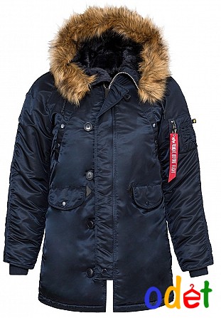 Зимова жіноча куртка аляска N-3B W Parka Alpha Industries (синя) Новояворовск - изображение 1