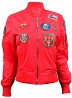 Жіночий бомбер Miss Top Gun MA-1 jacket with patches (червоний) Луцк