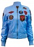 Жіночий бомбер Miss Top Gun MA-1 jacket with patches (блакитний) Белая Церковь