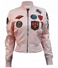 Жіночий бомбер Miss Top Gun MA-1 jacket with patches (рожевий) Ровно