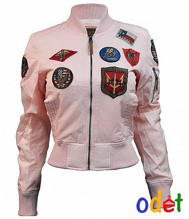 Жіночий бомбер Miss Top Gun MA-1 jacket with patches (рожевий) Ровно - изображение 1