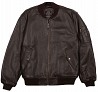 Шкіряна чоловіча льотна куртка MA-1 Leather (коричнева) Ивано-Франковск
