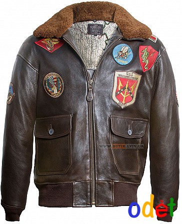 Шкіряна куртка Top Gun Official Signature Series Jacket (коричнева) Луцк - изображение 1