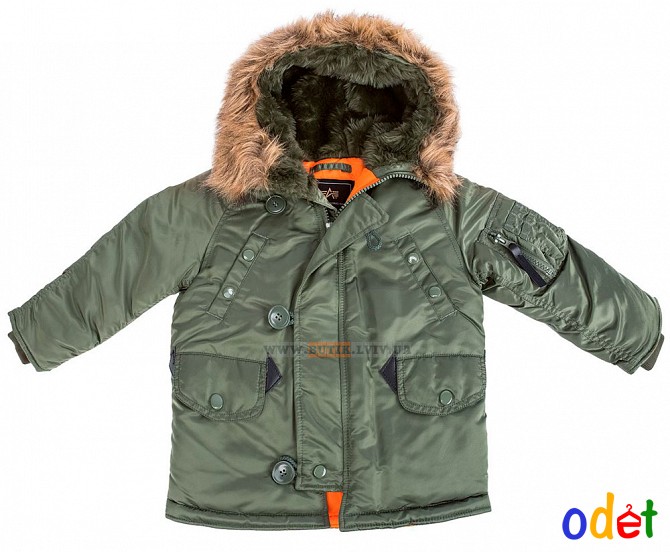 Дитяча куртка аляска Youth N-3B Parka (оливкова) Житомир - изображение 1