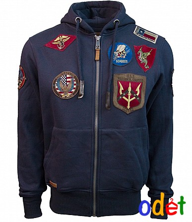 Реглан Top Gun Men's zip up hoodie with patches (синій) Львов - изображение 1