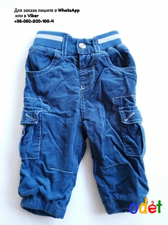 Штанишки вельветовые детские утепленные вельвет на 6-9 месяцев Киев - изображение 1