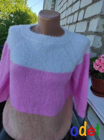 Классический пуловер в пастельных тонах, с рукавом 3/4 Кременчуг - изображение 1