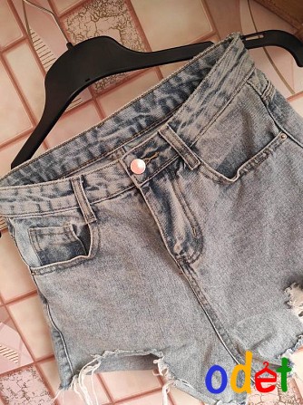 Джинсові шорти голубі рвані короткі, jeans Кременчуг - изображение 1