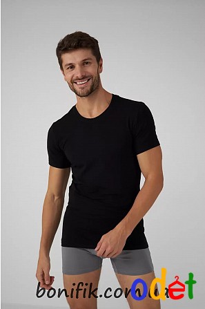 Чоловіча чорна футболка із колекції "Basic" (арт. MBSK 500/01/02) Кривой Рог - изображение 1