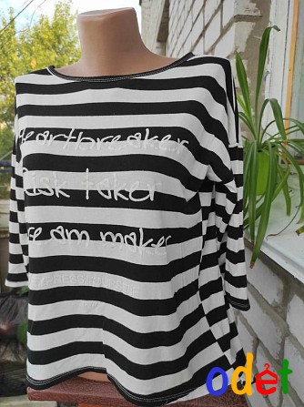 Кофта блуза футболка жіноча, вільного крою, iталiя Кременчуг - изображение 1